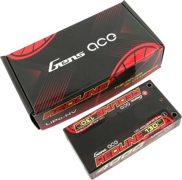 Produktbild Gens Ace Redline Series 4000mAh 7.6V 130C 2S1P HardCase HV Lipo Battery (7.60 V, 4000 mAh)