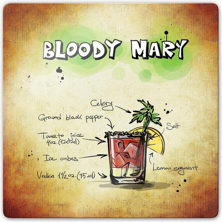 Image du produit Trenddeko Bloody Mary - recette (30 x 30 cm)