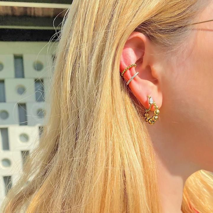 Actual product image Candy Ear Cuff Pop, 925 sterling silver, gold-plated (925 Sterling silver, 18k gold-plated)