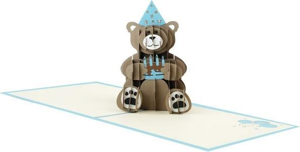 Actual product image MU Classic 3D Pop-Up Birthday greeting card - Bear (1 pcs.)