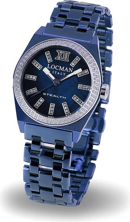 Immagine prodotto Locman Orologio da donna Stealth con diamanti 1,76 ct. blu Ref.0204PB (Orologio da polso analogico, 33 mm)
