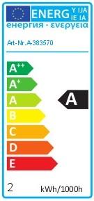 Energie-Label Isoled Leuchtmittel (E14, 2 W, 180 lm, 1 x, E)