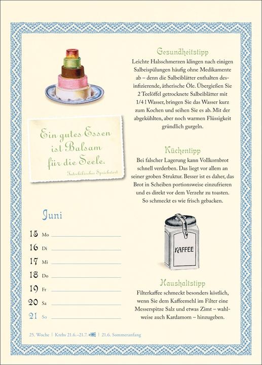 Produktbild Harenberg Was Grossmutter noch wusste Wochenkalender 2026 - mit Tipps für Haushalt, Gesundheit und Garte (Deutsch)