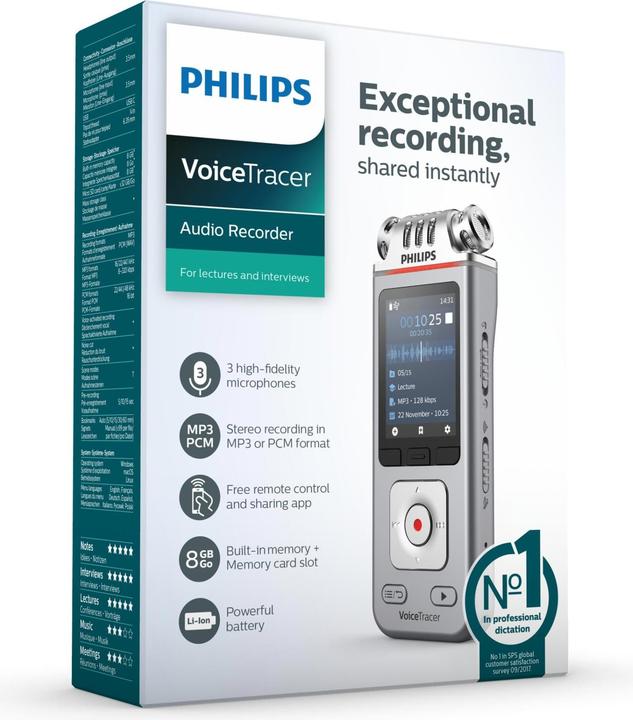 Image du produit Philips Traceur vocal numérique DVT4110 (8 Go)