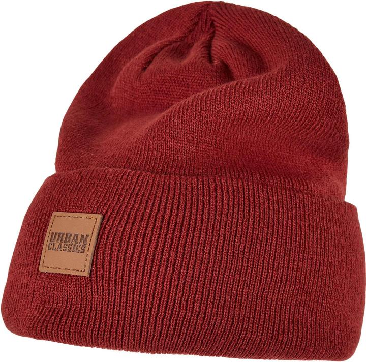 Urban Classics Leatherpatch Long Beanie (One Size)