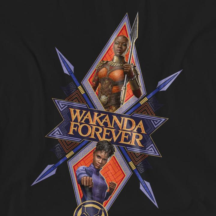 Actual product image Black Panther: Wakanda Forever Unisex Adult Shuri Okoye Diamond T-Shirt (L)