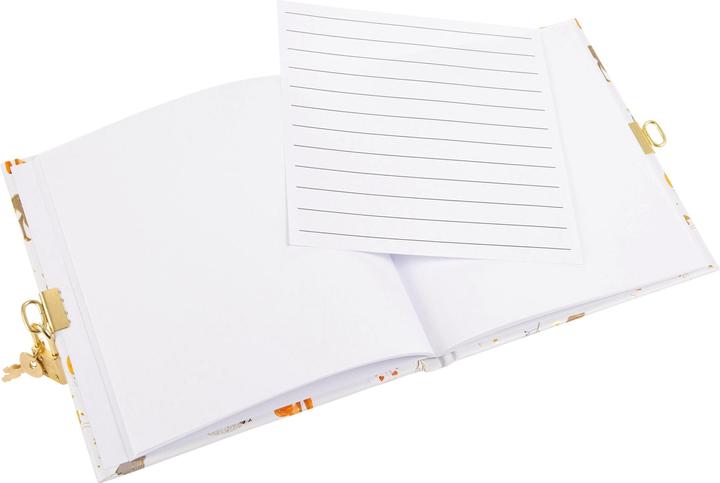 Produktbild Goldbuch Tagebuch mit Schloss Woodland white Turnowsky (16.5 x 16.5 cm, Blanko, Harter Einband)