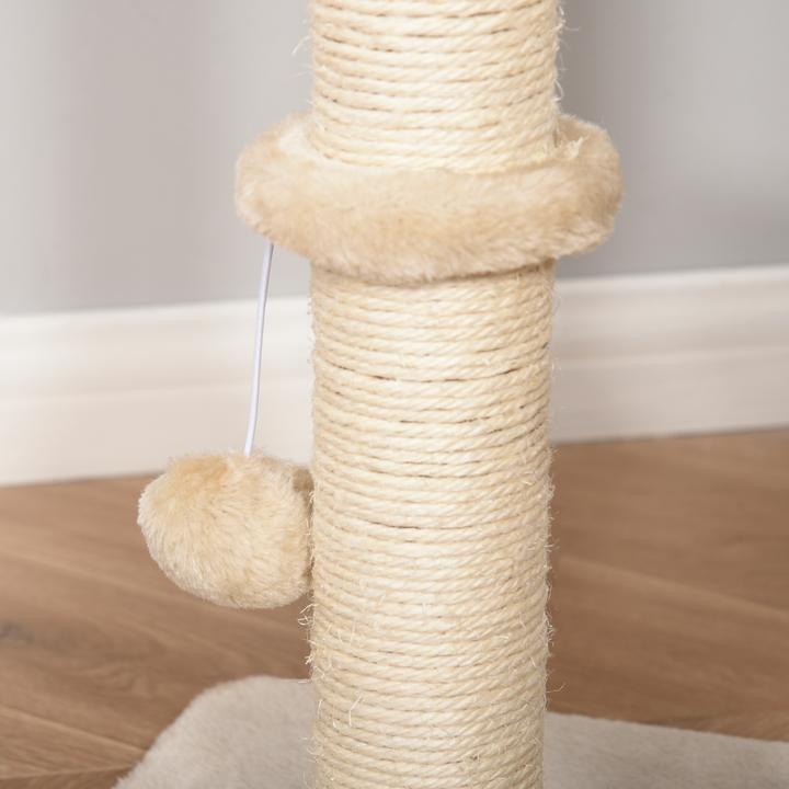 Immagine prodotto PawHut Albero per gatti con grotta (100 cm, Beige)