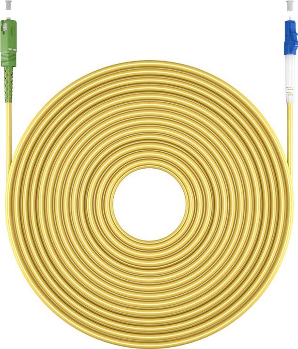 Produktbild Goobay Glasfaserkabel FTTH, Singlemode OS2 Yellow, Gelb Simplex, 0,5 m (S/UTP, CAT7, 0.50 m)