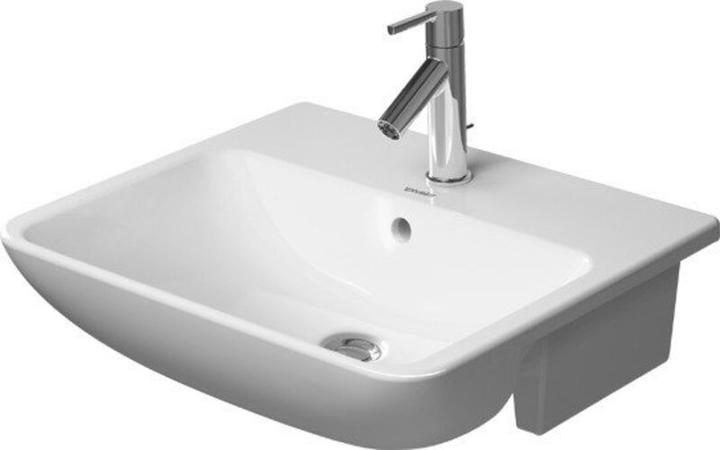 Duravit HEBWT ME by Starck m ÜL m HLB 55x45,5cm 1 HL white satin finish (455 mm, 550 mm)