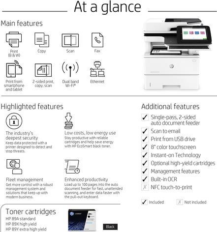 Actual product image HP M528z LaserJet Enterprise (Laser, Black and white)