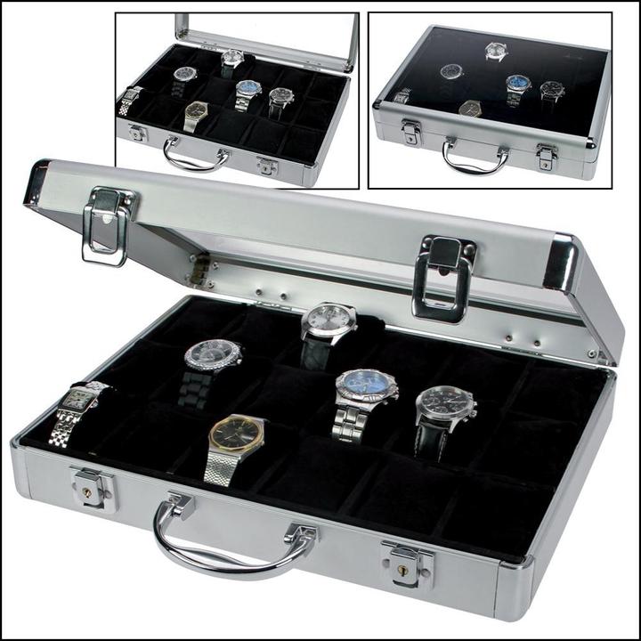 Image du produit Safe Coffret montre alu grand avec velours noir