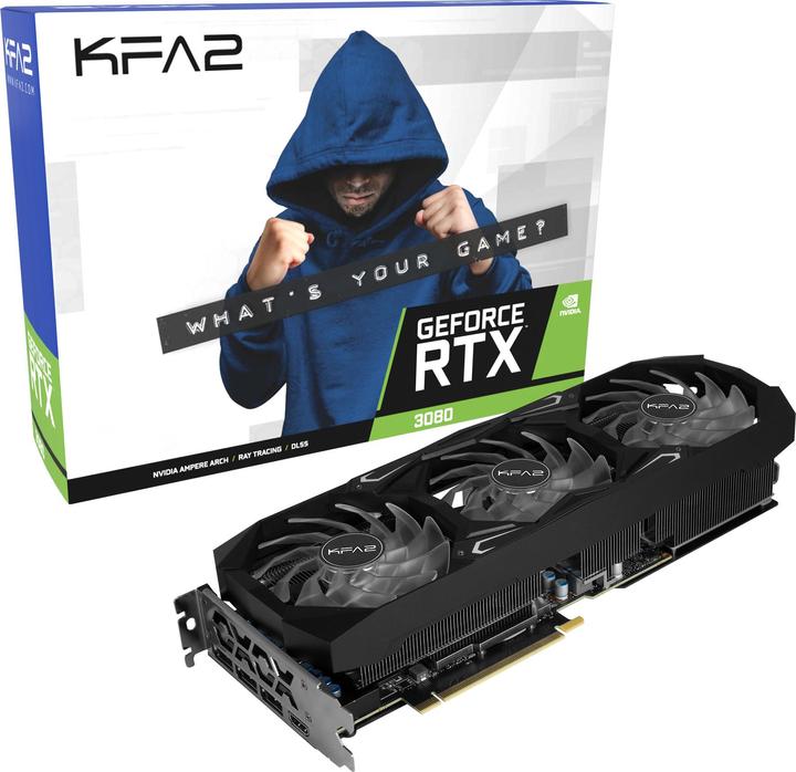Actual product image KFA2 GeForce RTX 3080 SG OC LHR (10 GB)