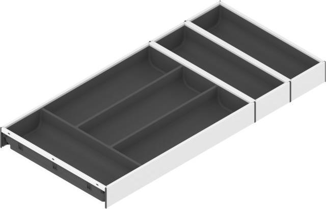Blum Ambia-Line Besteckkasten 624x300x50, Stahl seidenweiss oriongrau matt (1 Stk.)