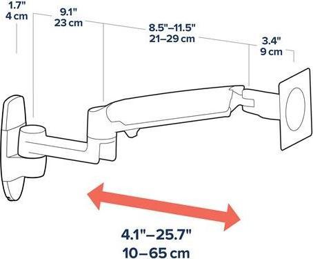 Produktbild Ergotron LX Monitor Arm mit patentierter CF-Technologie (Wand, 32")