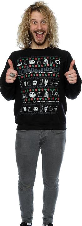 Actual product image Disney Mens Nightmare Before Christmas Festive Icons Sweatshirt (XL)