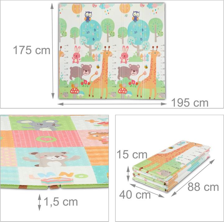 Produktbild Relaxdays Tiere (195 x 175 x 1.5 cm)