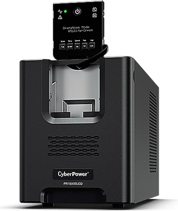 Actual product image Cyberpower PR1500ELCD Line-Interactive 1500VA/1350W Sinsuwelle AVR LCD Output(8) IEC RS232 USB HID EPO SNM... (1500 VA, 1350 W, Line-interactive UPS)