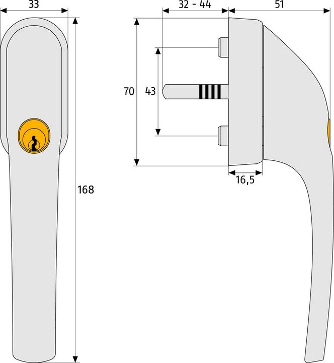 Immagine prodotto Abus FG300 B CL/DFNLI