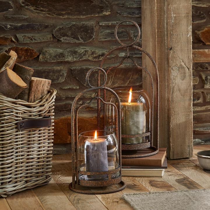 Actual product image Loberon Lantern set of 2 Émilisse antique brown (2 x)
