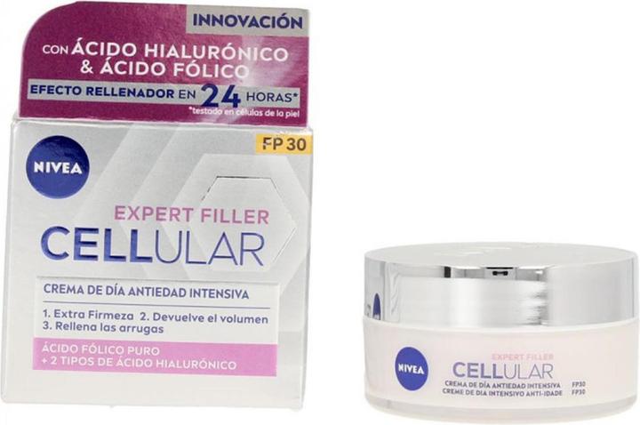 NIVEA Cellular Filler Hialurónico y Fólico Crema Día Spf30 50ml (50 ml, Tagescreme, SPF 30)