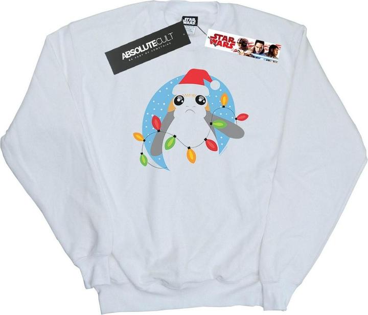 Star Wars The Last Jedi Porg Christmas Lights Sweatshirt Jungen