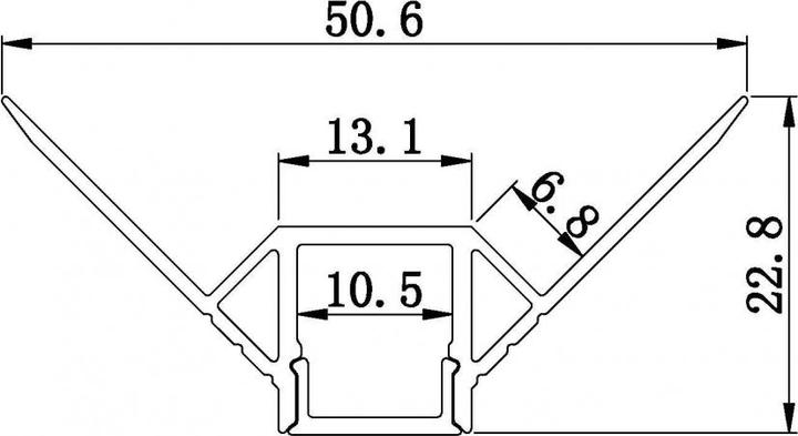 Image du produit Synergy 21 LED UProfil 200cm ALU070R Profilé d'angle pour placoplâtre