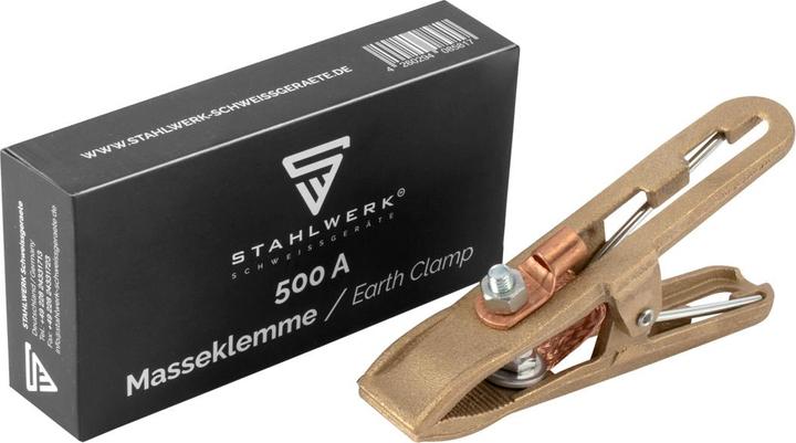 Produktbild Stahlwerk Massezange Masseklemme Erdungsklemme bis 500A Vollmessing Schweissgerät