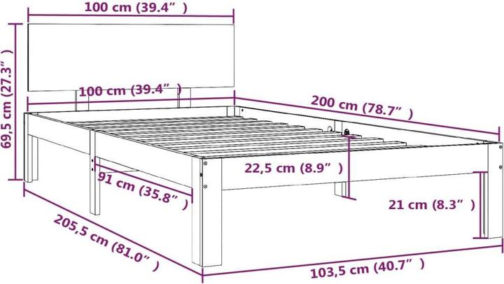 Produktbild VidaXL Valina (100 x 200 cm)