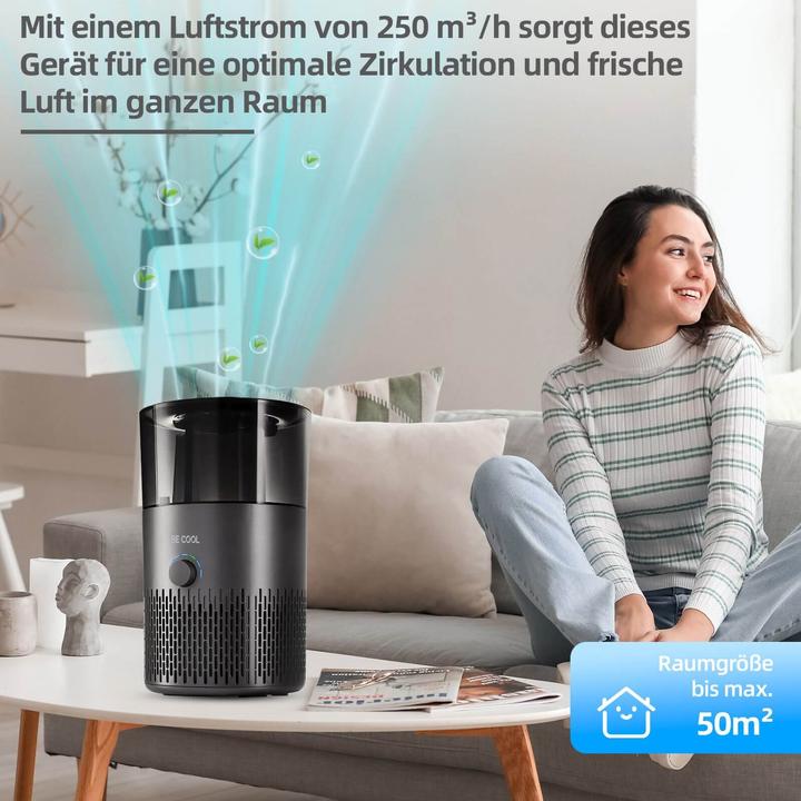 Image du produit Be Cool BE COOL Humidificateur et purificateur d'air avec filtre Hepa 13 (50 m²)