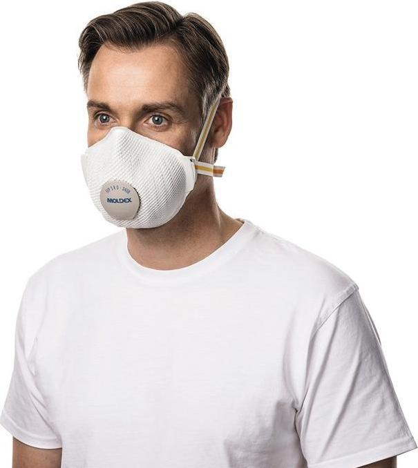 Produktbild Moldex Atemschutzmaske Air Plus ProValve 340801 FFP3 / V R D mit Ausatemventil (FFP3, 5 x)