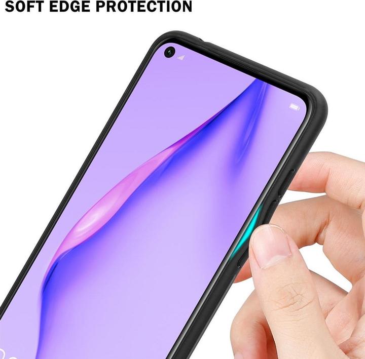 Actual product image Cadorabo TPU Striped Glass Cover (Huawei Nova 7i, Huawei Nova 6 SE, Huawei P40 Lite)
