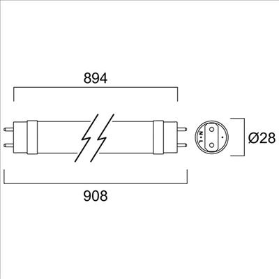 Produktbild LED Röhre 28x908mm 11.3W 3000K 1700lm (G13, 11.30 W, 1700 lm, 1 x, D)