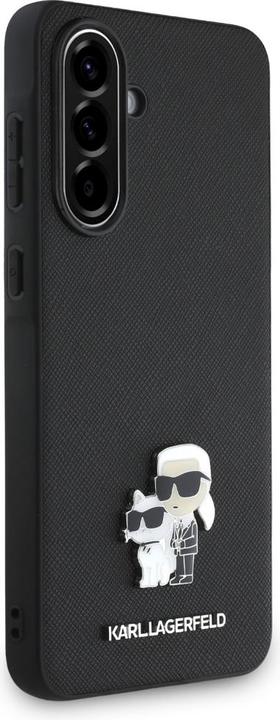 Actual product image Karl Lagerfeld Case Saffiano w/ K&C Metal Logo for Samsung Galaxy A56 black (Samsung Galaxy A56)