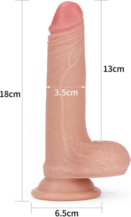 Actual product image Lovetoy Dildo Nature Liquid Silicone 7inch