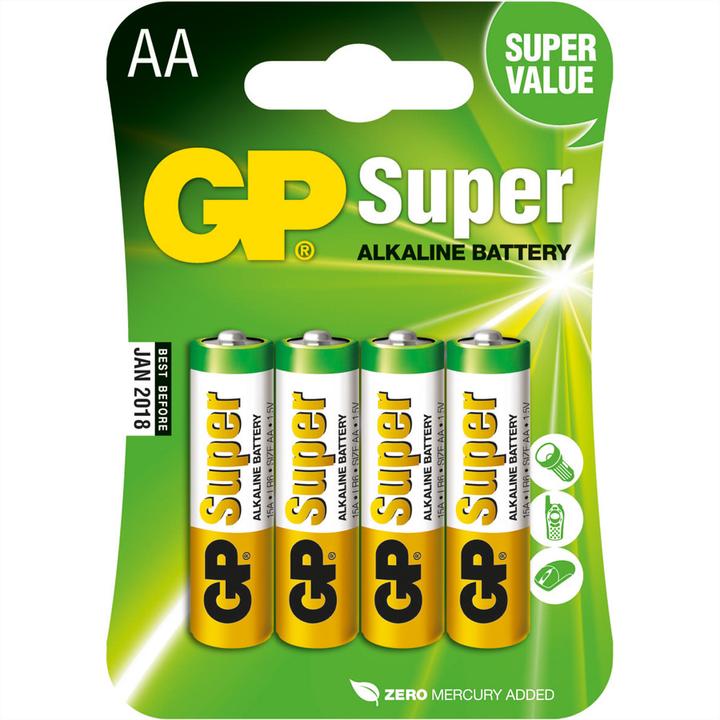 Image du produit GP Batteries Super (4 pcs, AA, 1250 mAh)