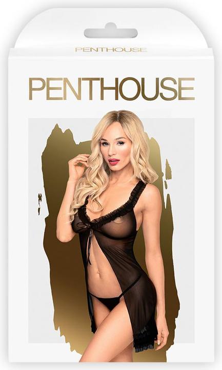 Immagine prodotto Penthouse Lingerie Dopo il tramonto Babydoll di pizzo con perizoma sexy nero (M/L)