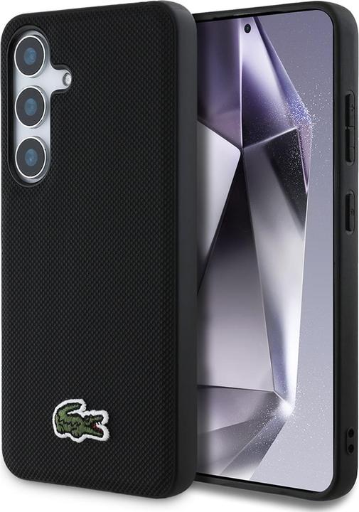 Image du produit Lacoste Case Iconic Petit Pique Woven Logo MagSafe to Samsung Galaxy S25 Plus black (Samsung Galaxy S25+)