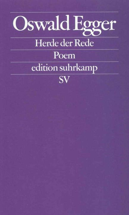 Actual product image Herde der Rede (German, Oswald Egger, 1999)