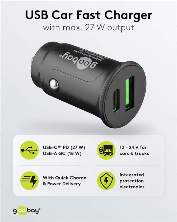 Productafbeelding Goobay Dubbele USB lader