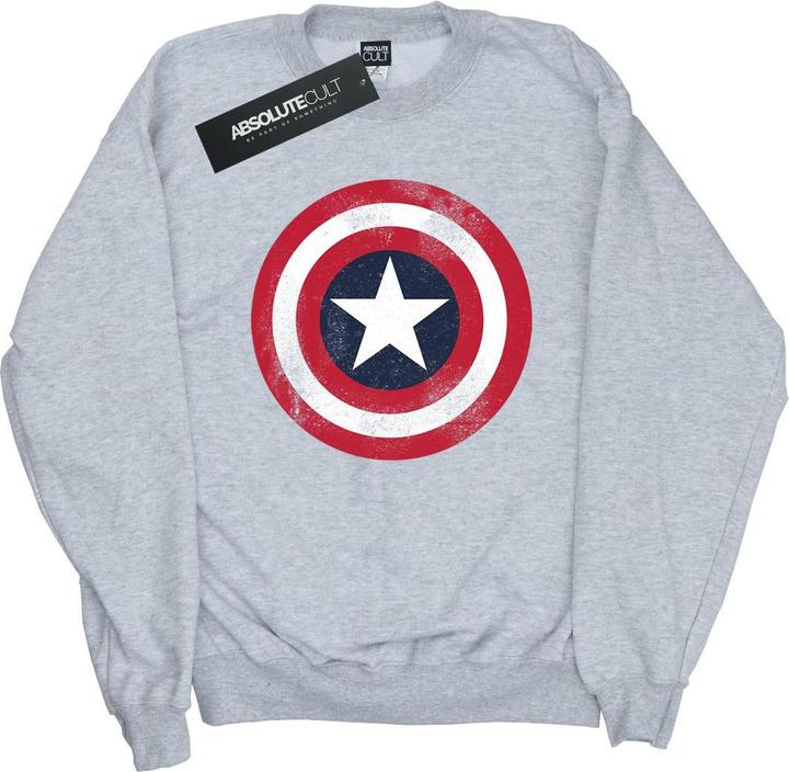 Actual product image Boys Captain America Distressed Shield Sweatshirt (128)
