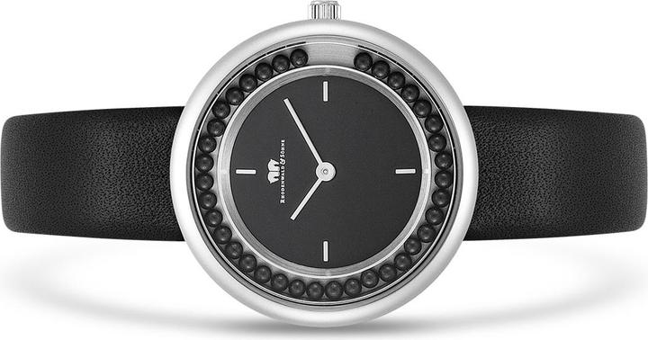 Image du produit Montre à quartz pour femme Pearl en cuir véritable noir - 32218 (Montre analogique, 32 mm)