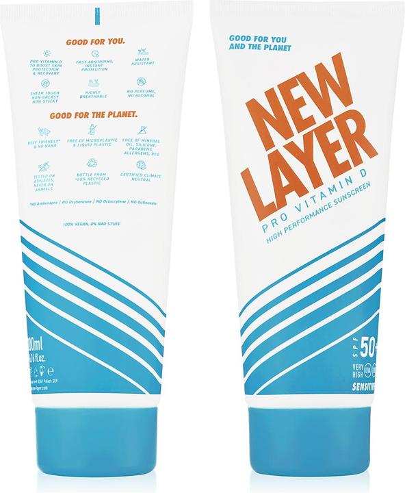 Produktbild New Layer Pro Vitamin D High Performance Sonnencreme LSF50+ sensitiv (Sonnencreme, SPF 50+, 200 ml, 252 g)