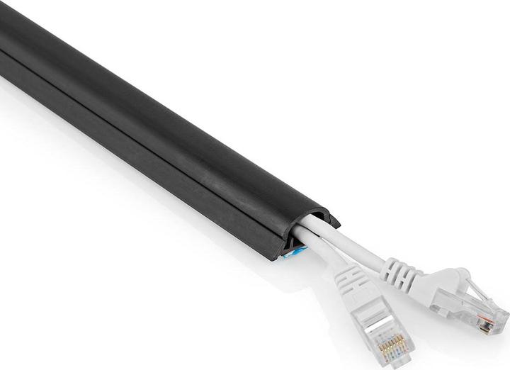 Actual product image Nedis Cable management | Tube | 1 piece | max. cable thickness: 12 mm | PVC | Black (Duct, 50 cm)