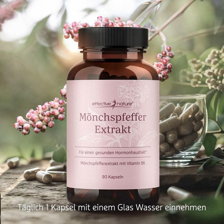 Produktbild Effective Nature Mönchspfefferextrakt hochdosiert (90 Stück, Kapseln, 90 g)