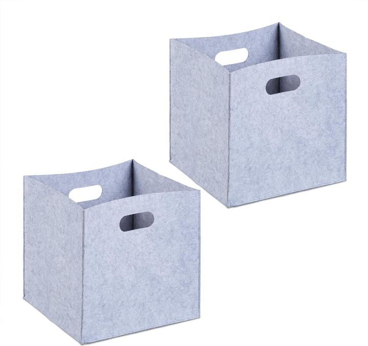 Relaxdays 2x Storage Boxes (2 x, 30 x 30 x 30 cm)