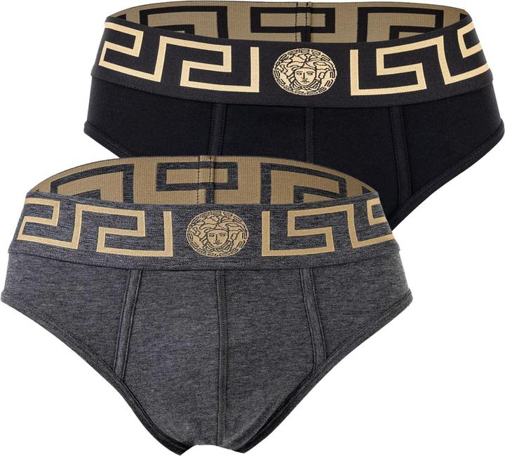 Produktbild Versace Bi-Pack Slip Jersey Topeka Bi-Stretch Cotton Organic New Logo (XL, 2er Pack)