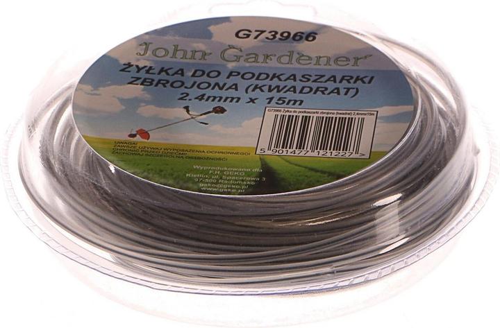 Immagine prodotto GEKO Corda tosaerba rinforzata, 2,4 mm, 15 m, profilo quadrato, nylon