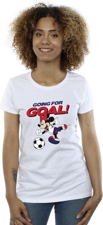 Actual product image Disney Womens/Ladies Minnie Mouse Going For Goal Cotton T-Shirt (XXL)