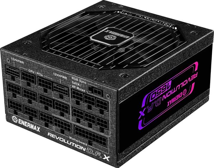 Image du produit Enermax Revolution D.F. X ARGB ATX3.0 PCI-e 5.0 Compact PC Power Supply 1650W 80Plus Gold Full Module 2x (1650 W)